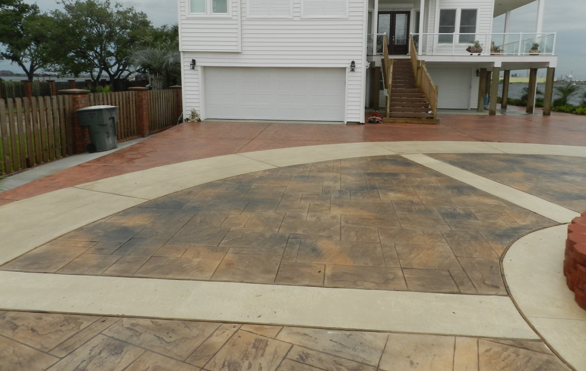 Photos Using Products From SCP Supply Houston Stamped Concrete Products
